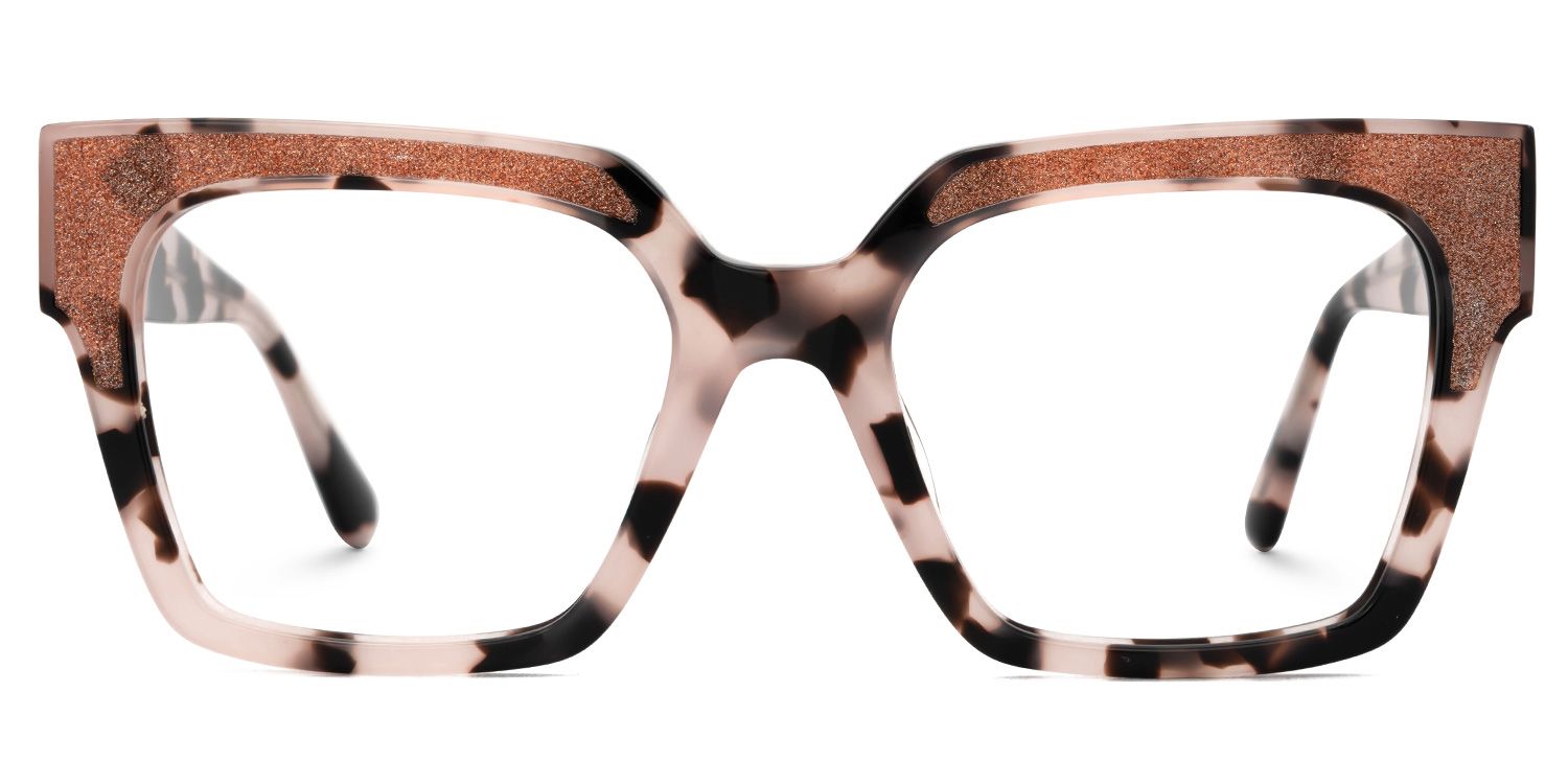 Merelin Pink-Tortoise Eyeglasses with Square Frames0