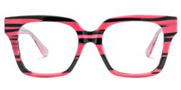 Sammi Square Pink Black Glasses1