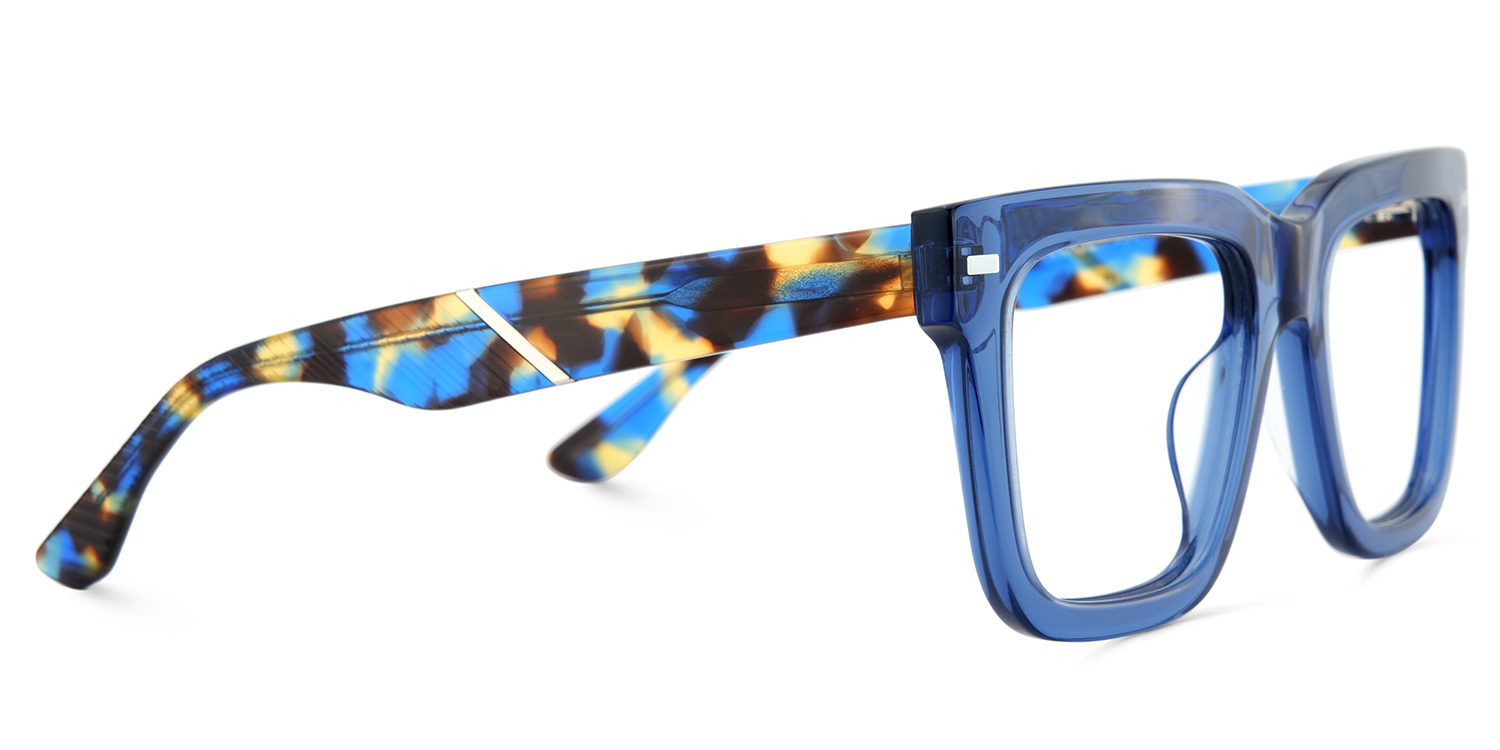 Thick Blue Frame Glasses For Men4