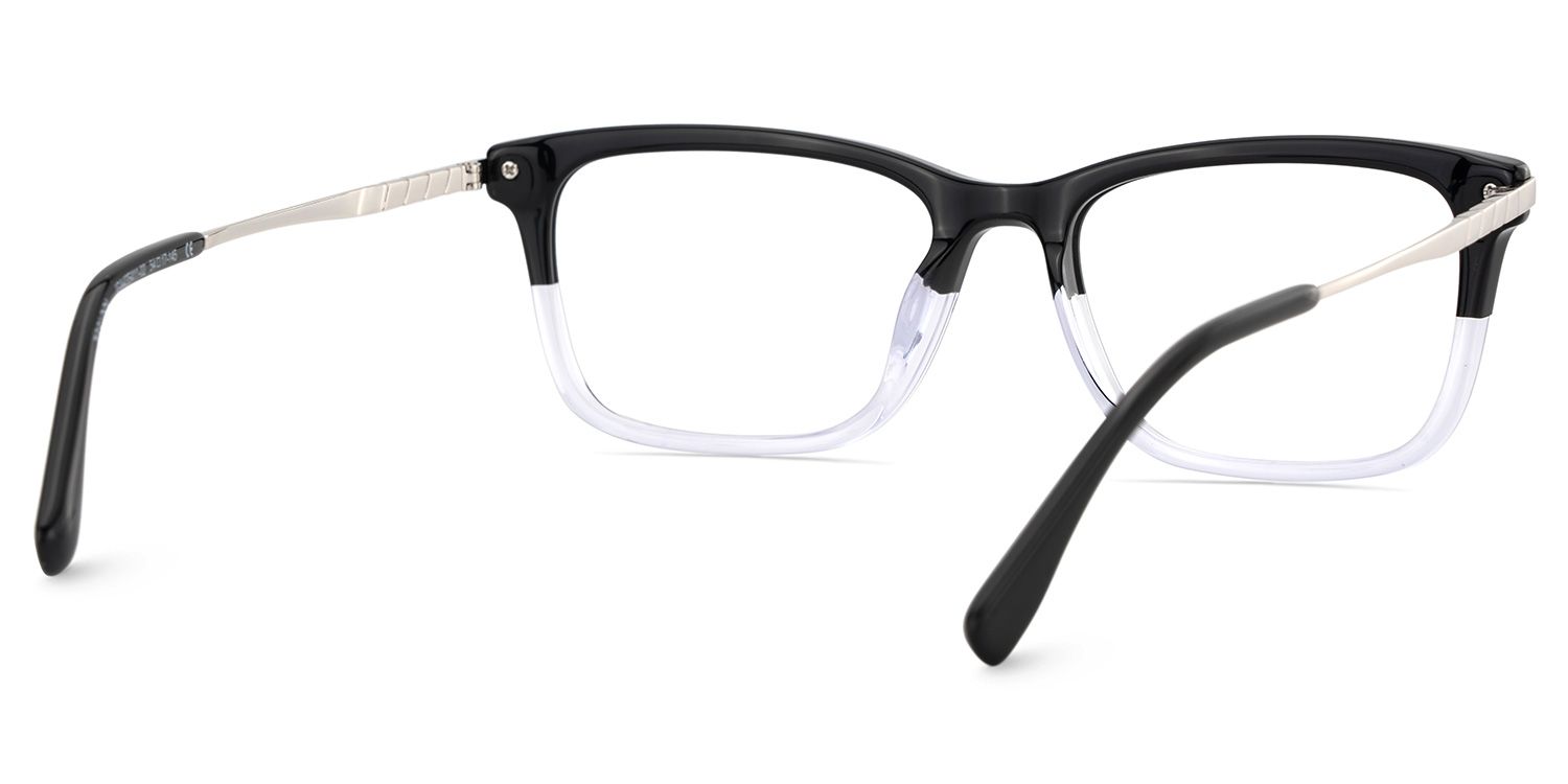 Zane Rectangle Black-crystle Color Frame Glasses for Men | ZEELOOL Canada5