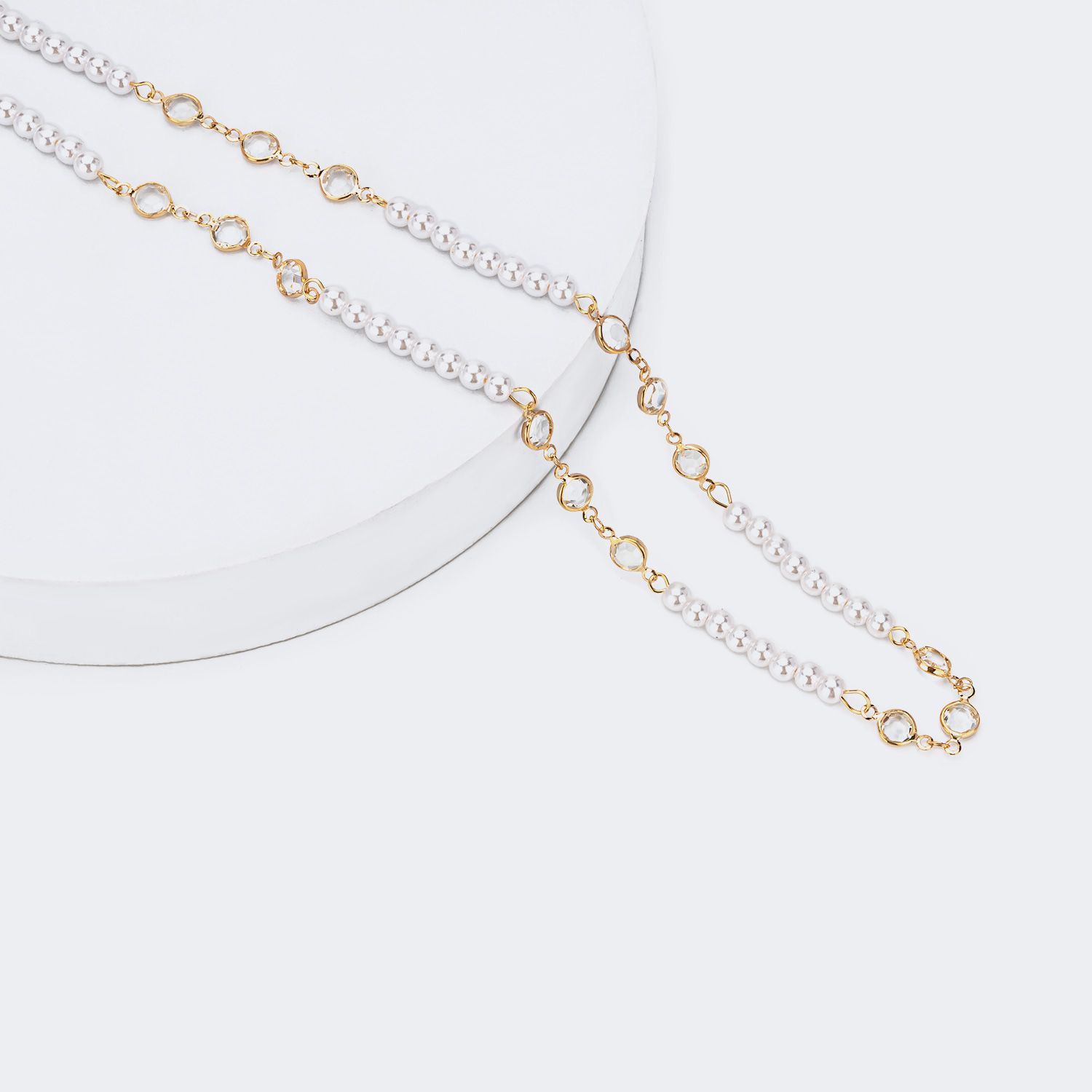 Fashion Eyeglasses Clear Diamond Pearl Eyeglasses Chains Accessories on Zeelool0