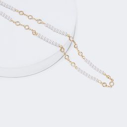 Stylish Clear Diamond Pearl Eyeglasses Chains0