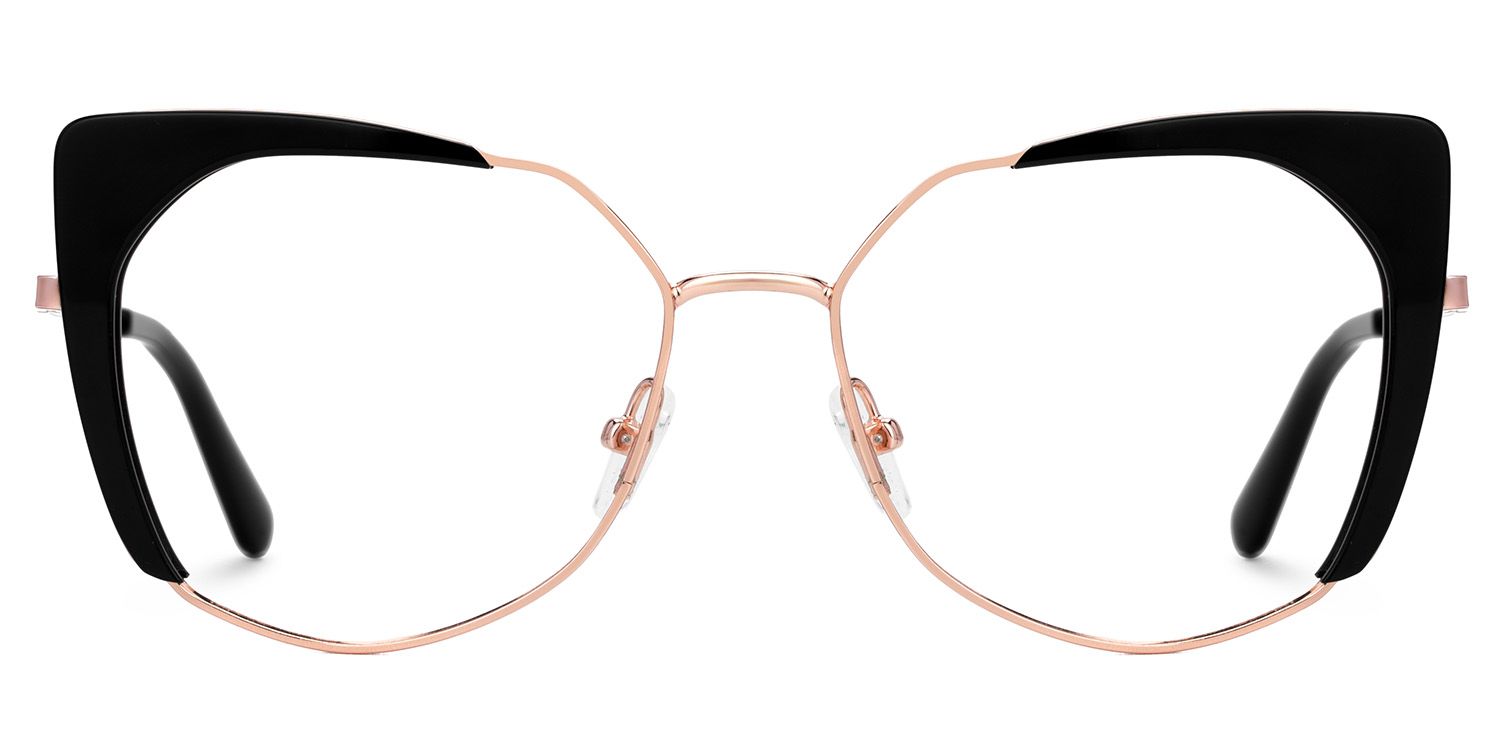 Ketty Prescription Black Frame Cateye Glasses | ZEELOOL Canada0