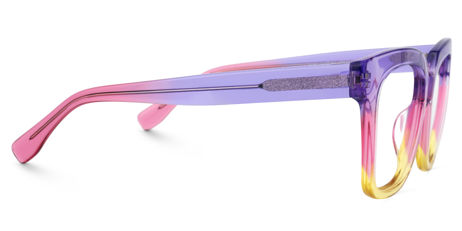 Xion Square Pink-Yellow Eyeglasses & Bright Frames2