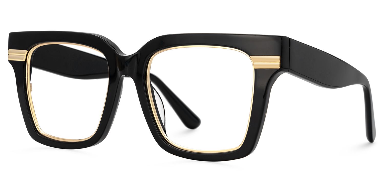 Taylor Square Black Color Frame Glasses for females | ZEELOOL Canada1