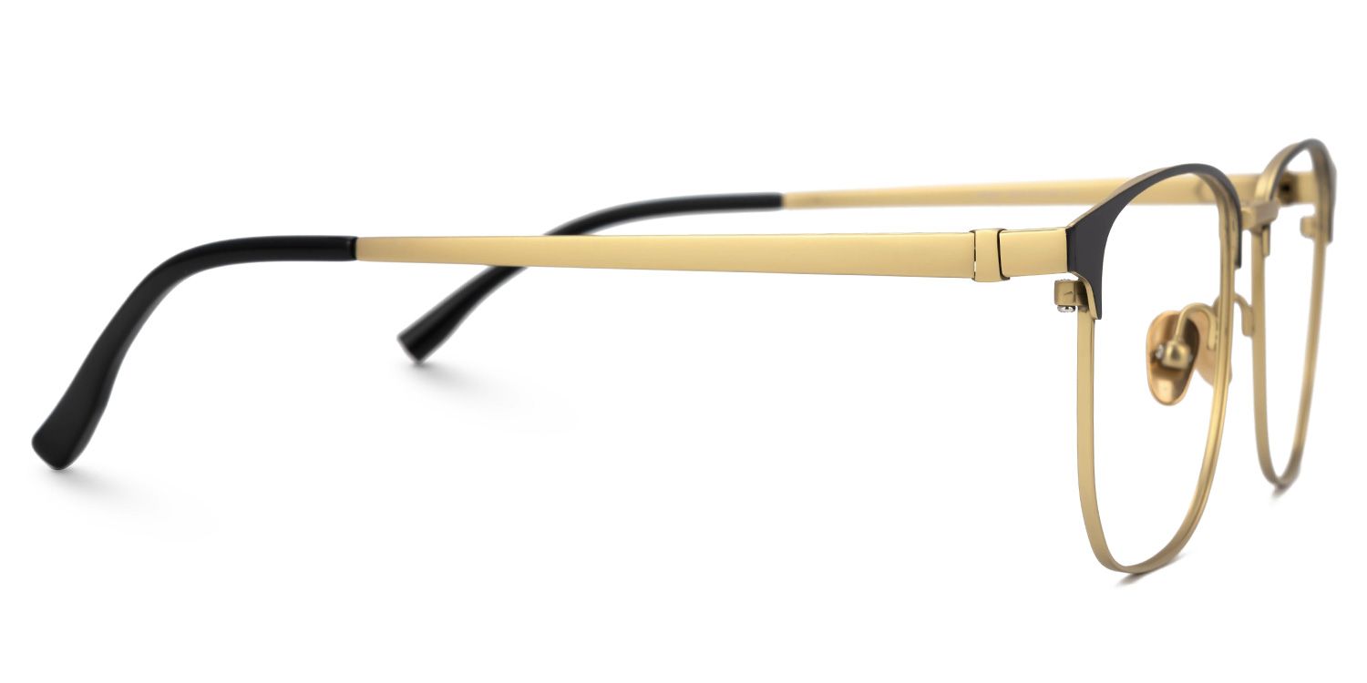 Rondon Titanium Rectangle Gold Frame Glasses | ZEELOOL Canada2