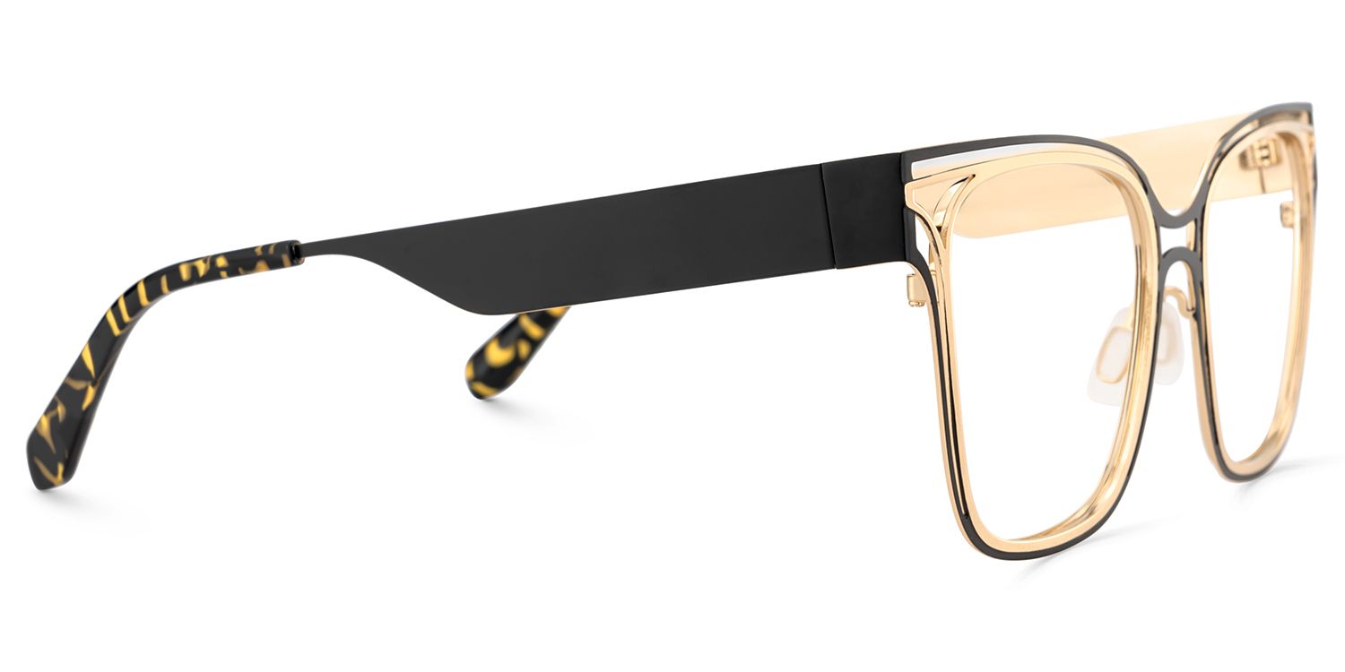 Women's Metal Glasses with Golden Tortoise Temples Online4