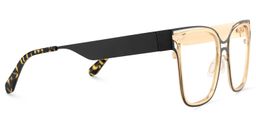 Dacarine Square Black Gold Glasses4