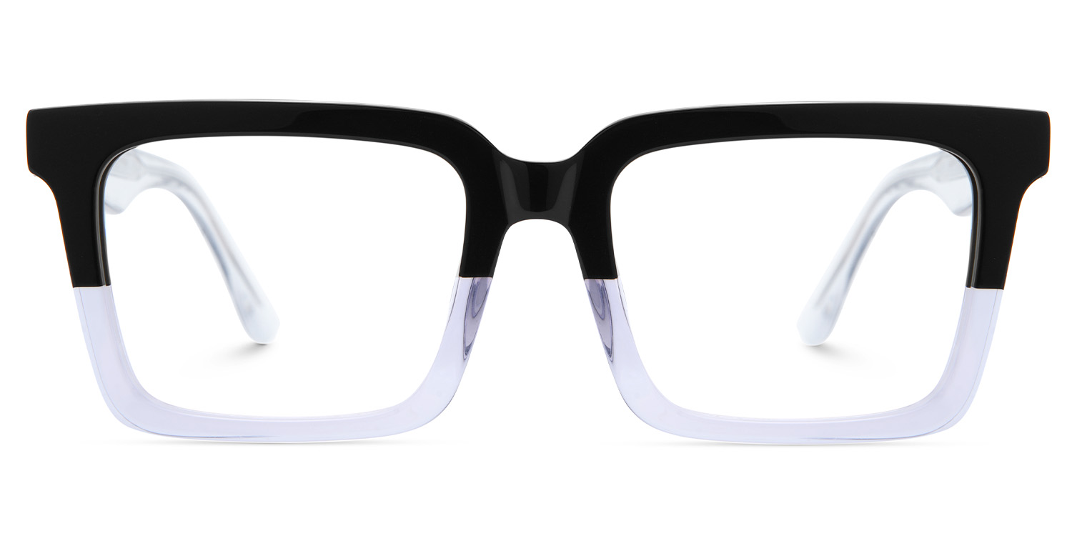 Black Crystal Square Frame Glasses - Hattie on Sale | ZEELOOL Canada0