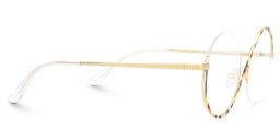 Flozif Round Thin Metal Half Multicolor Glasses2