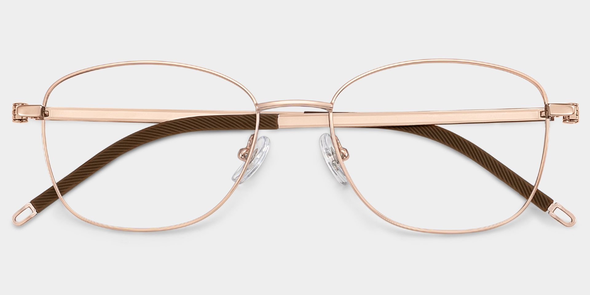 Nicole Gold Wire Frame Glasses in Rectangle Metal Material | ZEELOOL1