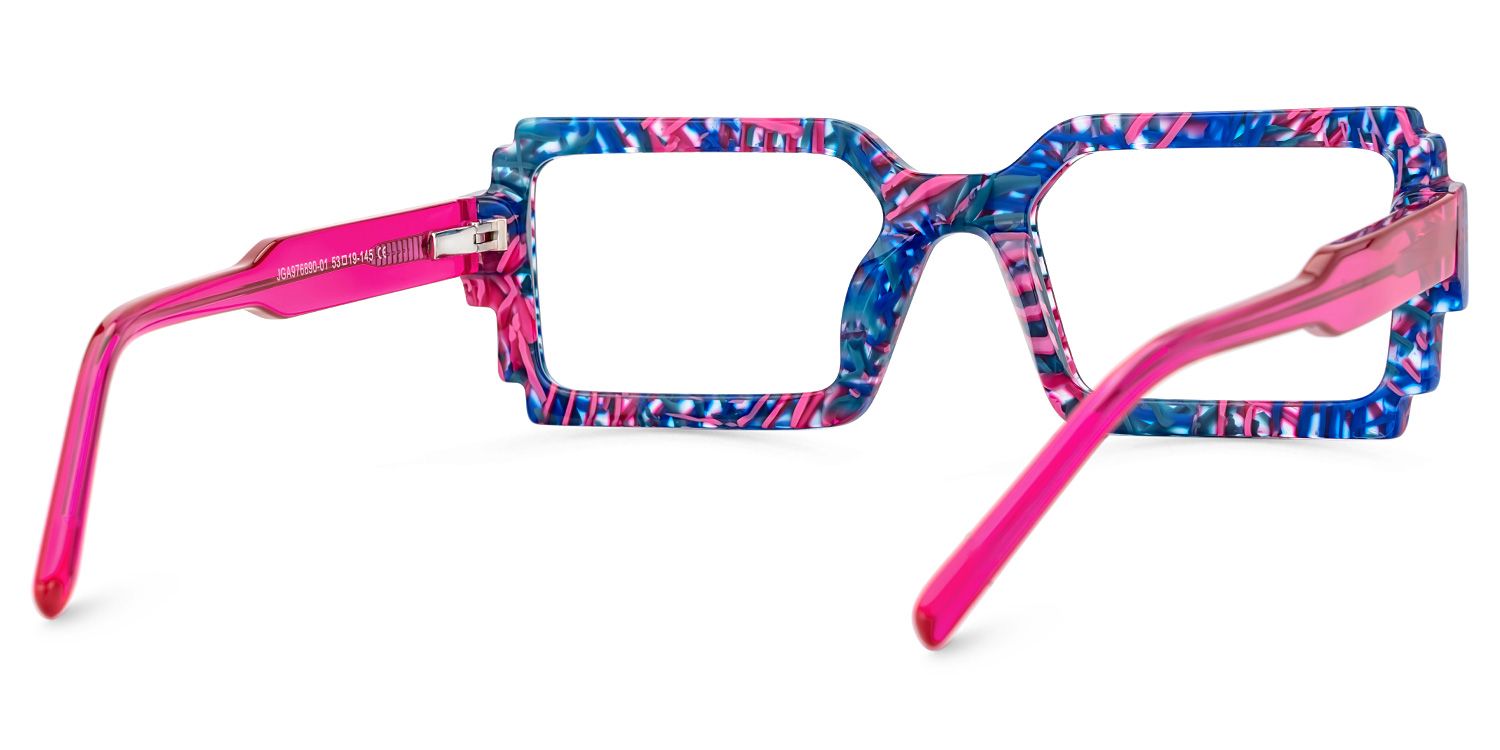 Frederick Bright Color Bold Rectangle Glasses | ZEELOOL Canada3