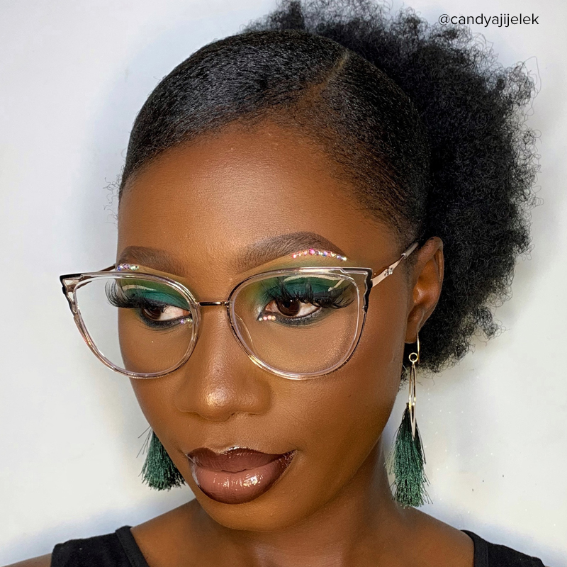 Estrada Cateye Black-Crystal Glasses6