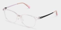 Lane Rectangle Pink Clear Glasses2