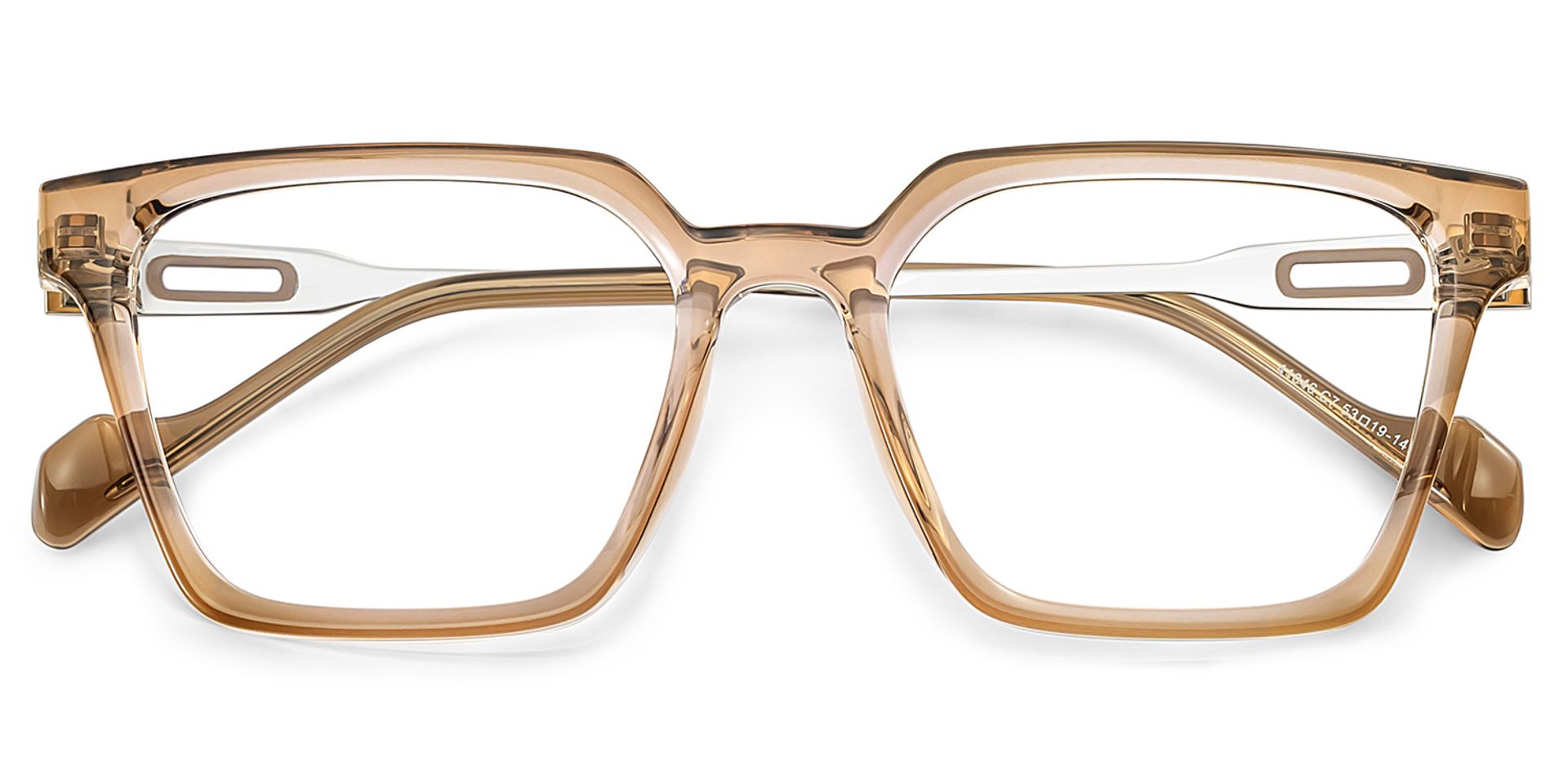 Mabel Eyeglasses in Square Beige Frame | ZEELOOL Canada2