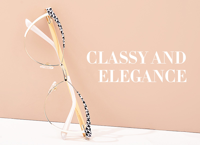 Sydney Cat Eye Black-White Glasses4