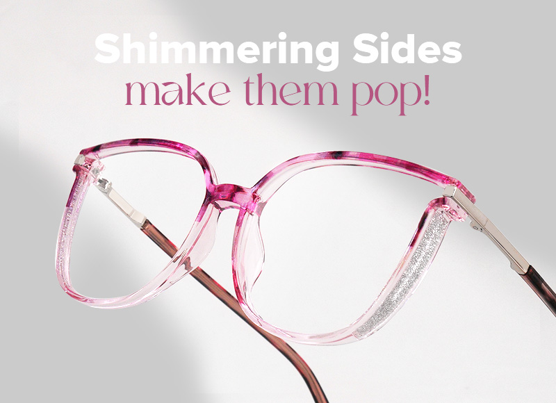 ZEELOOL Rodz Square Pink Glasses