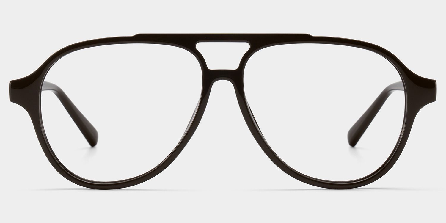 Drew Dark Brown Aviator Glasses for the Female | ZEELOOL1