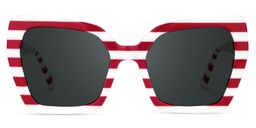 Pavia Butterfly Red Striped Glasses0