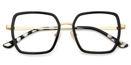 Fiona Black Square Glasses1