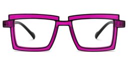 Zephyr Rectangle Purple Glasses0