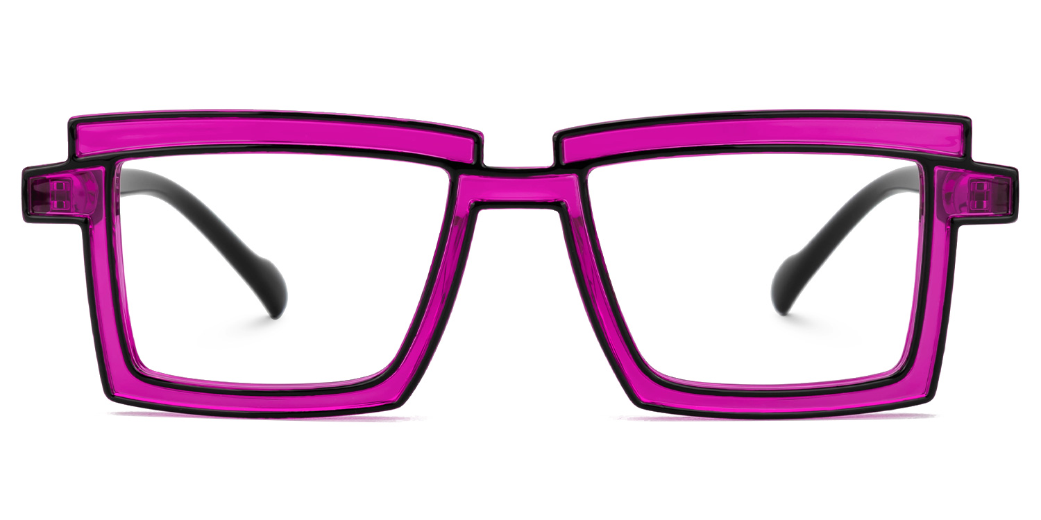 Zephyr Rectangle Purple Glasses0