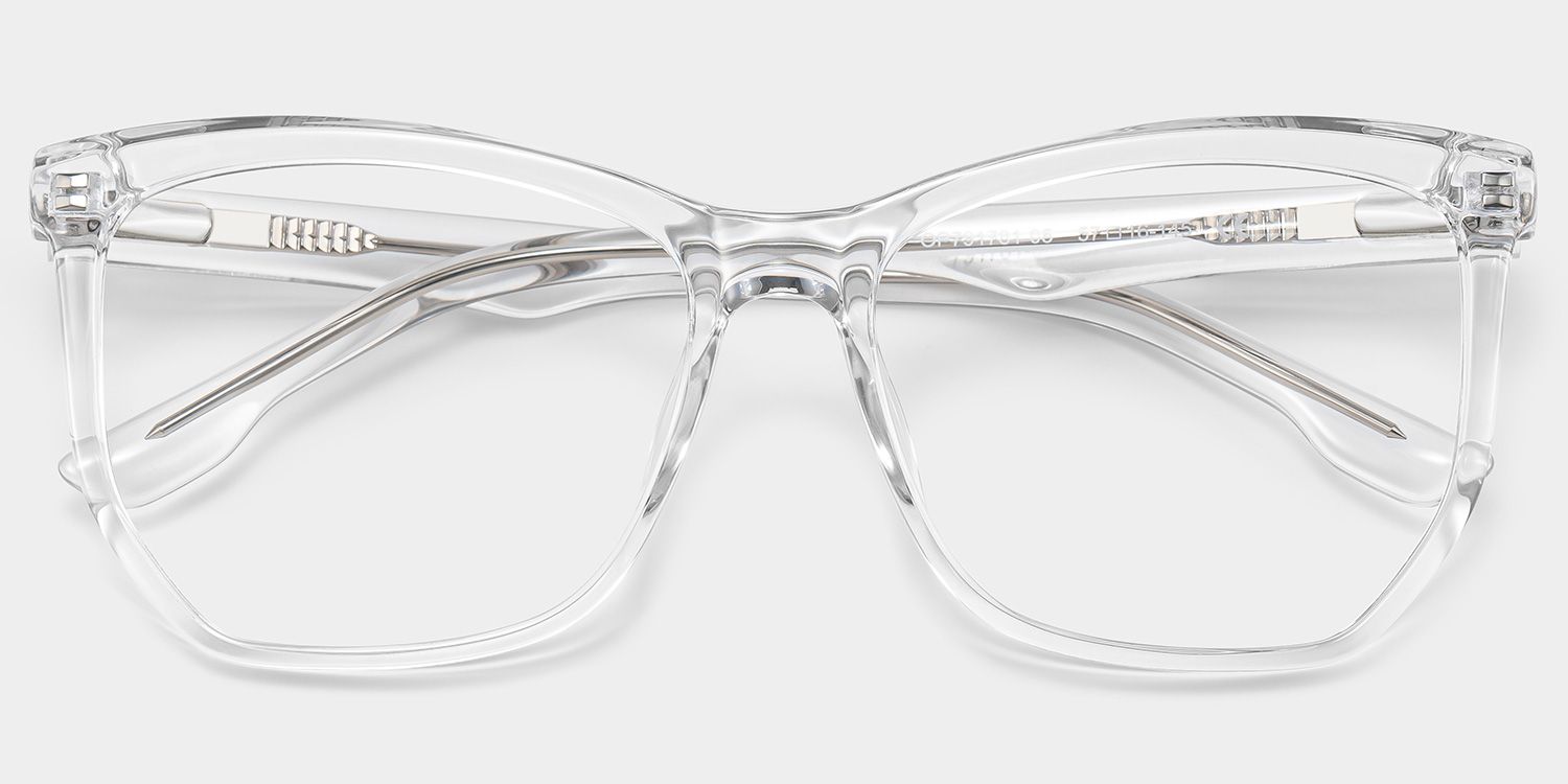 Libby Geometric Clear Eyeglasses & Glasses Frames1