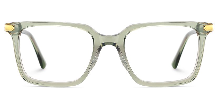 Goveo Rectangle Green Glasses