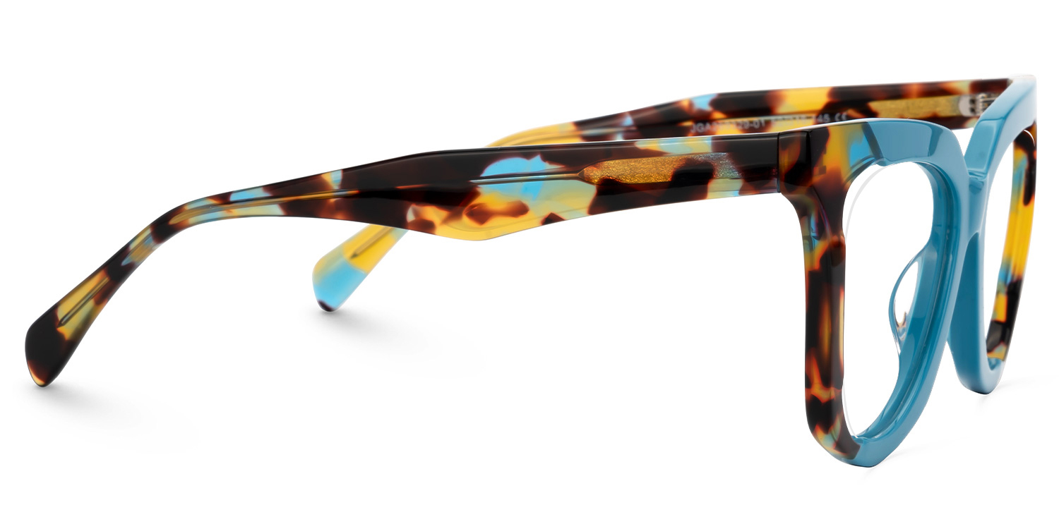Busby Designer Eyeglasses in Butterfly Peacock-Blue Frame2