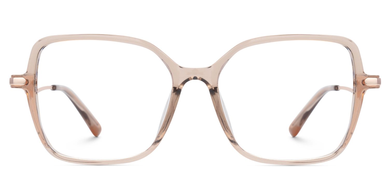 Rendon Beige Square Prescription Glasses | ZEELOOL Canada0