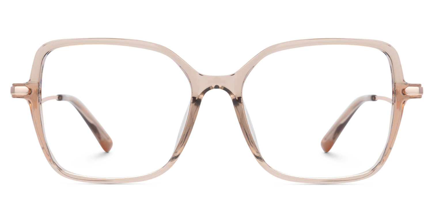 Rendon Champagne Square Prescription Glasses | ZEELOOL Canada0