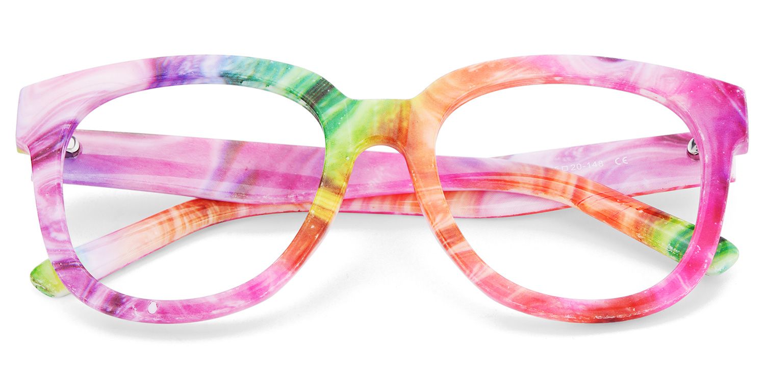 Multicolor Square Frame Glasses - Harrell on Sale | ZEELOOL Canada1