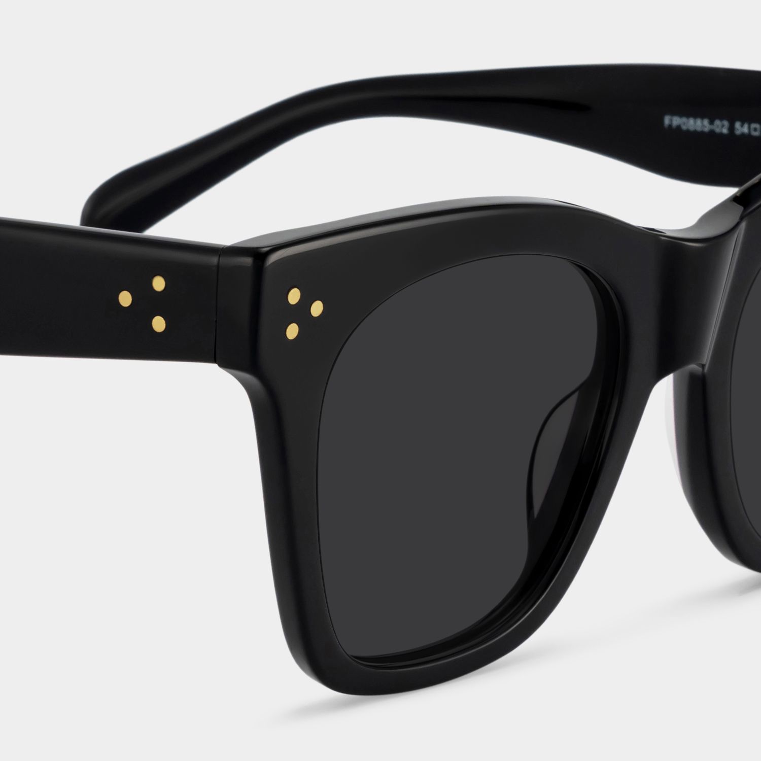 Gordon Black Rectangle Polarized Sunglasses for Driving | ZEELOOL CA4