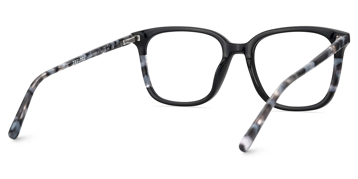 Finnley Acetate Black Frame Glasses with Square Shape | ZEELOOL Canada5