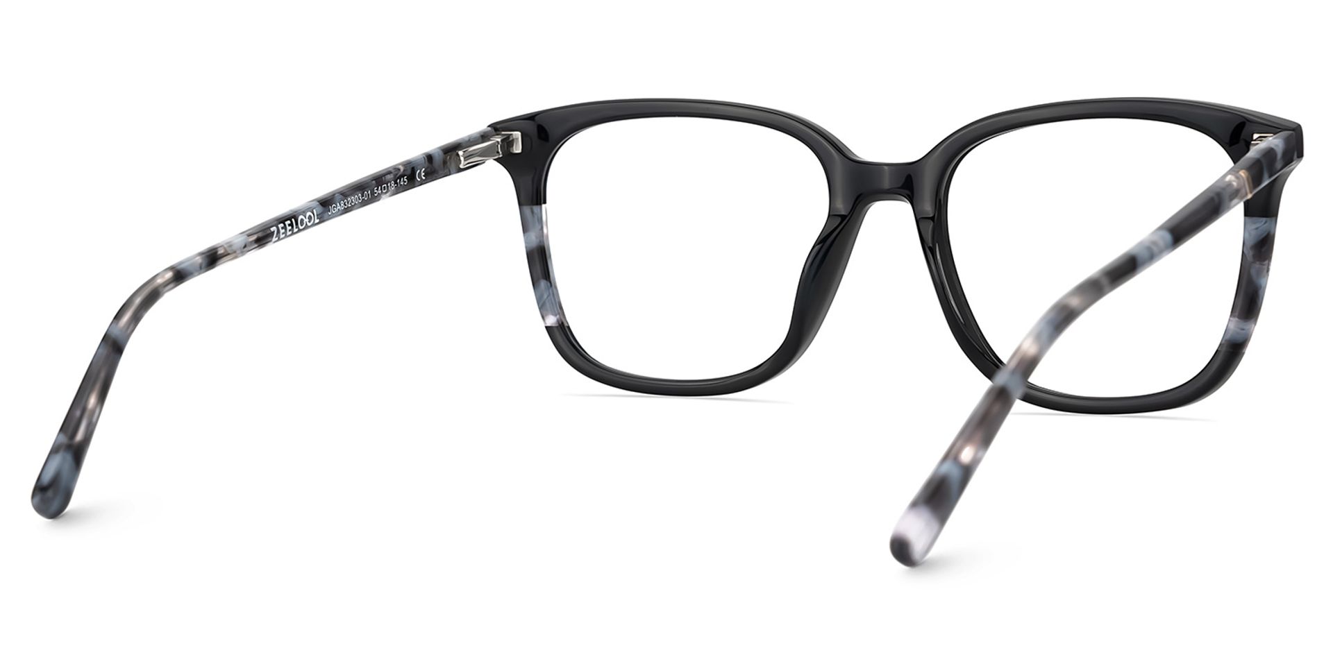 Finnley Acetate Black Frame Glasses with Square Shape | ZEELOOL Canada5