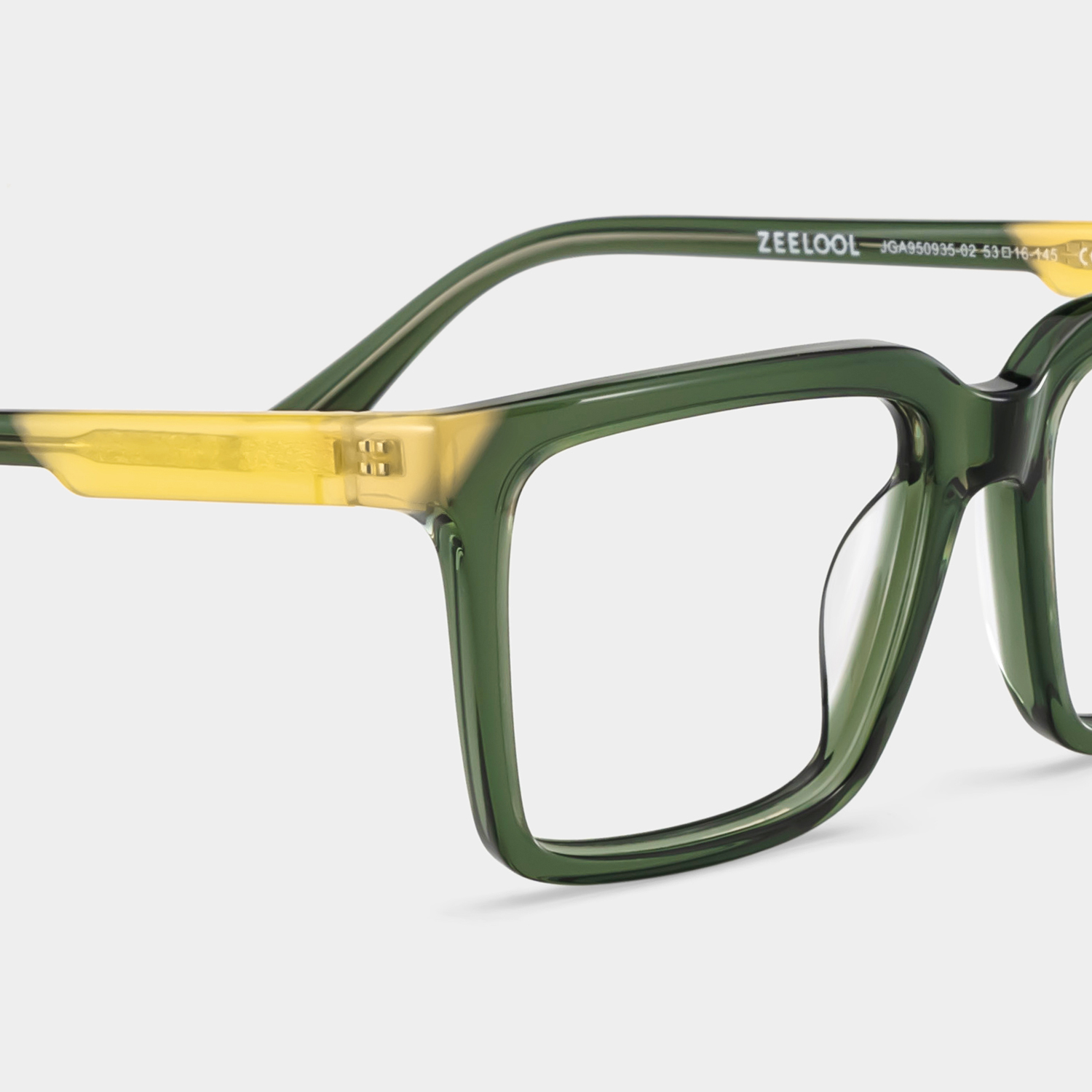 Troy Rectangle Green Glasses4