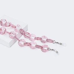 Pink Round Glitter Eyeglasses Chains0