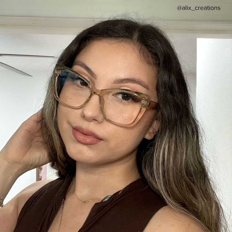 Farris Cat eye Beige Eyeglasses and Glasses Frames5