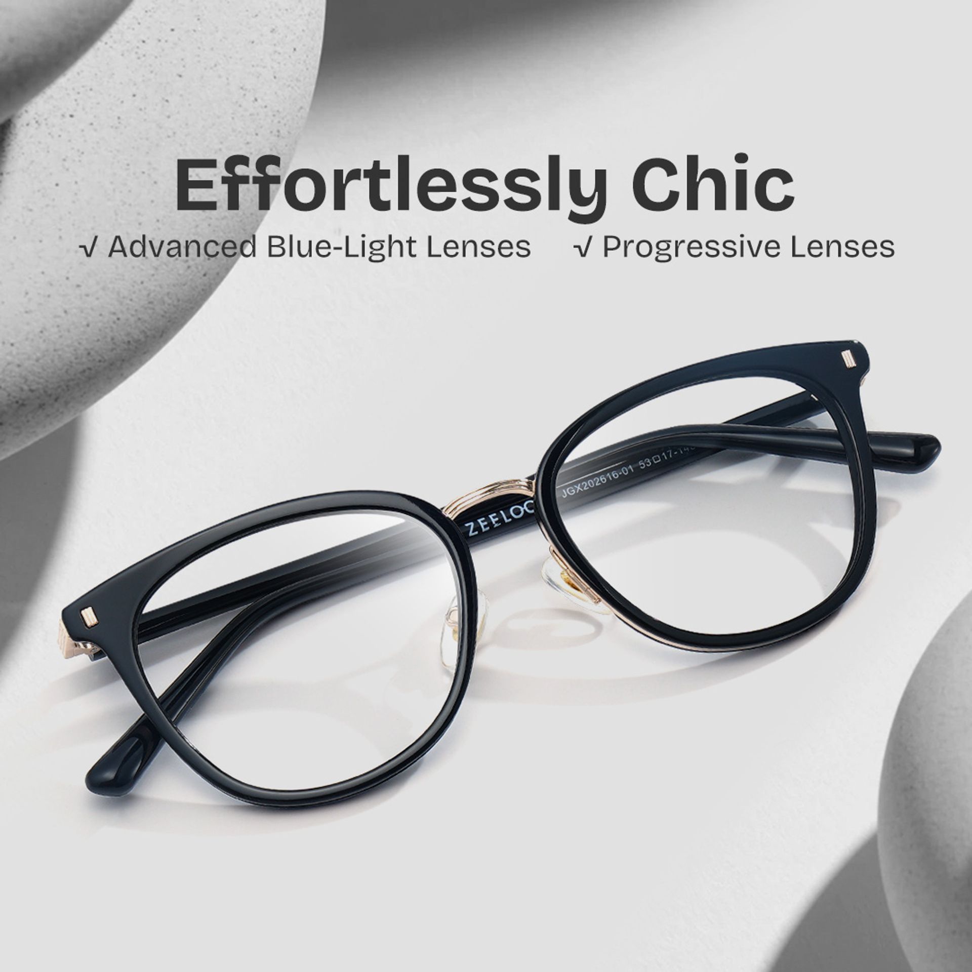 Caden Eyeglasses in Round Black Frame | ZEELOOL Canada0