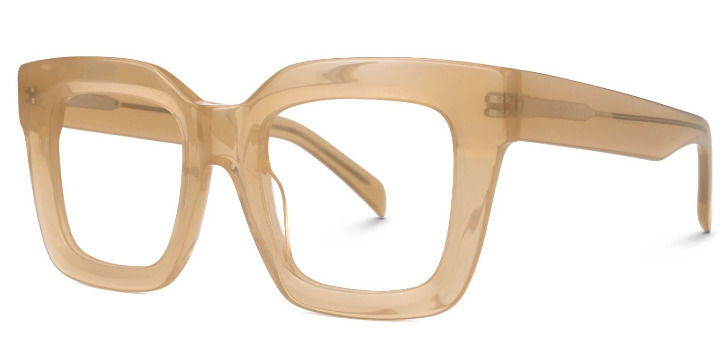 Trinity Square Beige Glasses | ZEELOOL Canada1