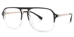Kilworth Aviator Black-Clear Glasses1