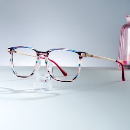 Fezell Square Black Pink Glasses0