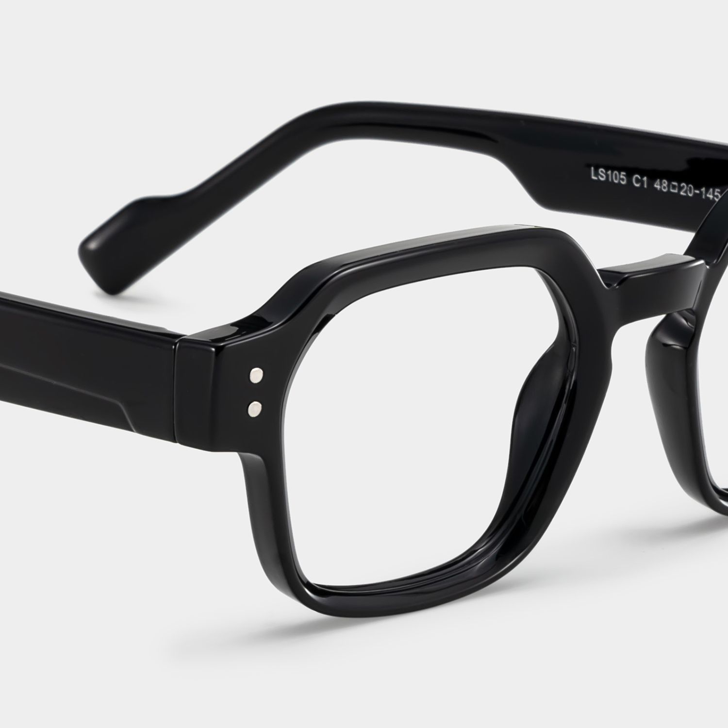 Joy Black Frame Glasses with Geometric Frame Online | ZEELOOL4