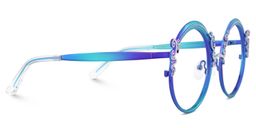 Nelida Round Blue Glasses5