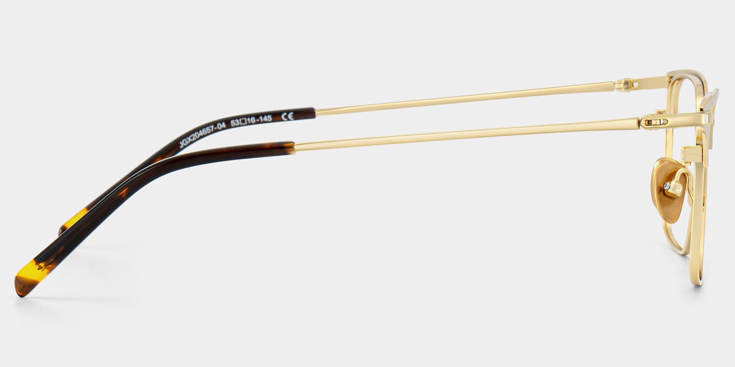 Maxwell Gold Browline Glasses with Titanium Frames for Bussiness | ZEELOOL CANADA3