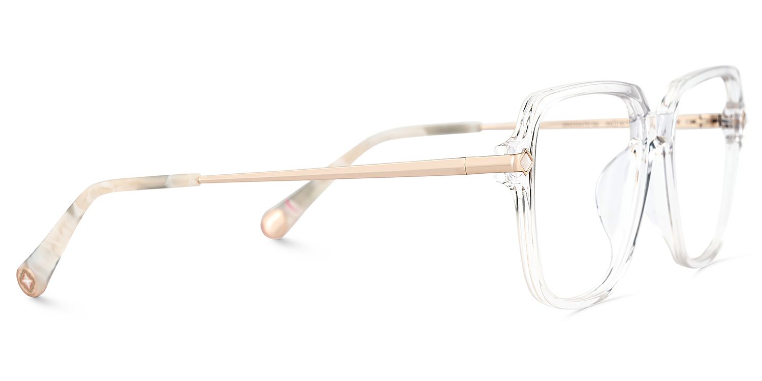 Square Eyeglasses With Clear2
