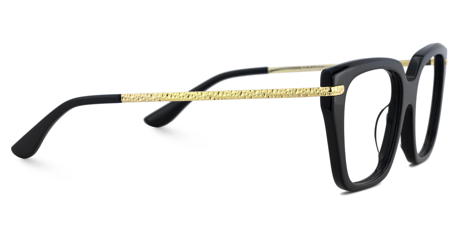 Yusbetsy Rectangle Black Glasses4