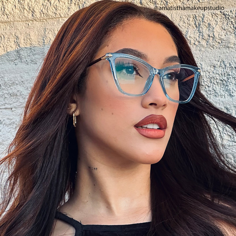 ZEELOOL Hilary Butterfly Blue Glasses