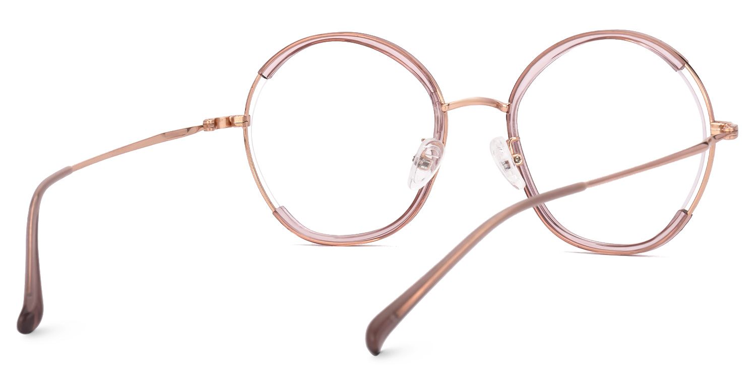 Pink Kiley Round Frame Eyeglasses | ZEELOOL Canada3