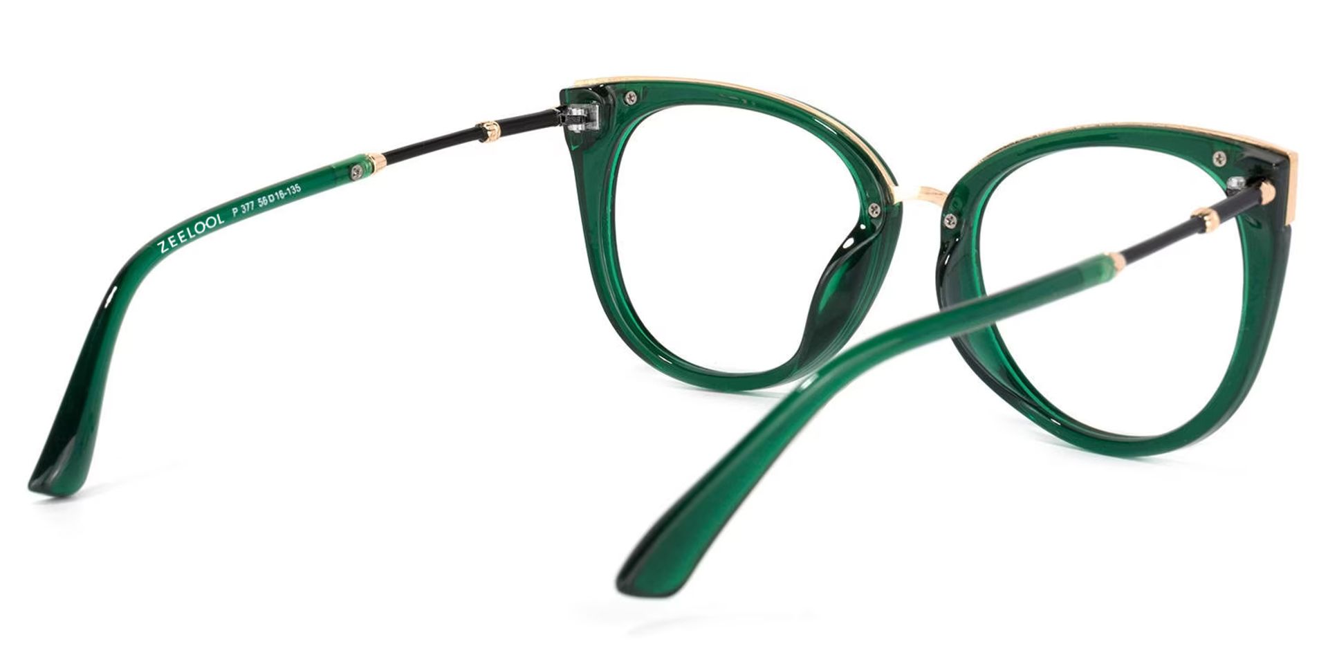 Dalton Cat Eye Dark Green Frame Glasses | ZEELOOL Canada4